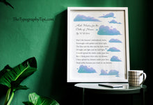 Load image into Gallery viewer, He Wishes for the Cloths of Heaven Poem Print by W.B. Yeats