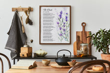 Load image into Gallery viewer, The Dash Poem Poster Print With Lavender Flowers - Live Your Dash - Funeral Reading