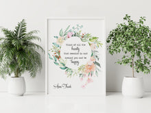 Load image into Gallery viewer, Think of All the Beauty Anne Frank Quote Print