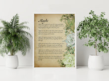 Load image into Gallery viewer, Maybe Love Poem Print - Wedding Reading - 1st Anniversary Gift