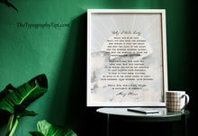 Load image into Gallery viewer, Why I Wake Early By Mary Oliver Poem Wall Art Print