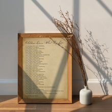 Load image into Gallery viewer, Children Learn What They Live Poem Print by Dorothy Law Nolte