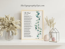 Load image into Gallery viewer, The Dash Poetry Print - Poem By Linda Ellis - Live Your Dash - Funeral Reading - Framed And Unframed Options