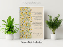 Load image into Gallery viewer, How I go to the woods Poem Poster Print Mary Oliver Poem