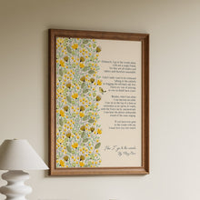 Load image into Gallery viewer, How I go to the woods Mary Oliver Poem Print