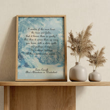 Load image into Gallery viewer, Alice's Adventures in Wonderland "I Wonder If the Snow Loves the Trees" – Lewis Carroll Quote Print