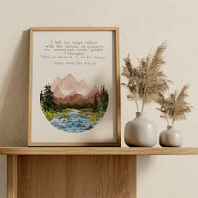 Load image into Gallery viewer, This Is What It Is to Be Happy – Sylvia Plath The Bell Jar Quote Print