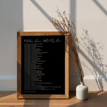 Load image into Gallery viewer, Children Learn What They Live Poem Print by Dorothy Law Nolte