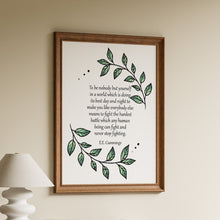 Load image into Gallery viewer, Be Yourself Quote Print by E E Cummings