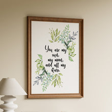Load image into Gallery viewer, You Are My Sun Moon and Stars E E Cummings Quote Print