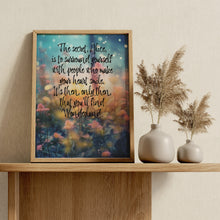 Load image into Gallery viewer, Alice in Wonderland Quote Print – Whimsical Floral Wall Art