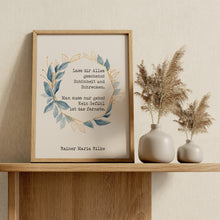 Load image into Gallery viewer, Rainer Maria Rilke Quote Print – Lass dir Alles geschehn German Poetry Wall Art