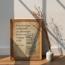 Load image into Gallery viewer, Oscar Wilde Reading Quote Print, Book Lover Gift
