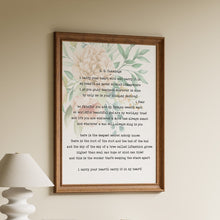 Load image into Gallery viewer, I carry your heart (I carry it in my heart) E.E. Cummings Poetry Wall Art