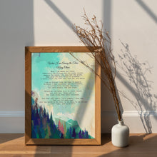 Load image into Gallery viewer, When I am Among the Trees By Mary Oliver Poetry Wall Art