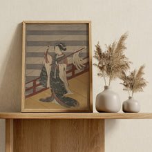 Load image into Gallery viewer, Shinto Shrine Maiden Dancing Print – Suzuki Harunobu Japanese Woodblock Art