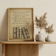 Load image into Gallery viewer, There is no Frigate like a Book Emily Dickinson Poem Print - Physical Print Without Frame