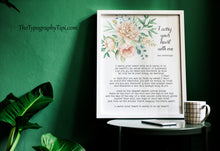 Load image into Gallery viewer, I carry your heart (i carry it in my heart) E.E. Cummings poetry wall art