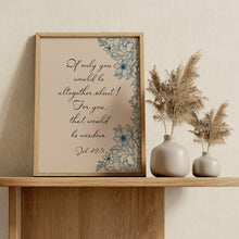 Load image into Gallery viewer, Job 13:5 NIV Bible Verse Wall Art "If only you would be altogether silent!" Funny Bible Quote, Bible Humor