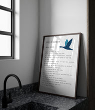 Load image into Gallery viewer, Wild Geese Poem Poster Print Mary Oliver Poem - Framed and Unframed Poster Prints