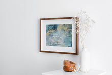 Load image into Gallery viewer, Kintsugi Definition Print – Blue & Gold Marble Wall Art, "Our Scars Are What Make Us Beautiful"