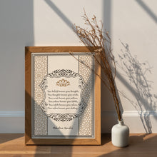 Load image into Gallery viewer, Mahatma Gandhi Quote Print - Your Beliefs Become Your Thoughts