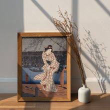 Load image into Gallery viewer, Evening on the Sumida River Print – Hiroshige Japanese Woodblock Art