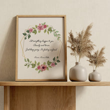 Load image into Gallery viewer, Let Everything Happen to You – Rainer Maria Rilke Quote Print