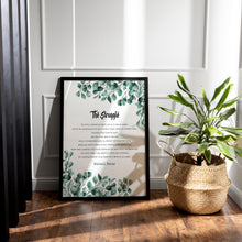 Load image into Gallery viewer, The Struggle Poem Print – Mikhail Naimy Lebanese Poetry with Eucalyptus