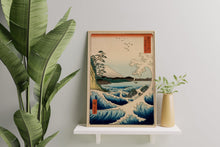Load image into Gallery viewer, The Sea at Satta in Suruga Province Print – Hiroshige Mount Fuji Wave Woodblock