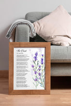 Load image into Gallery viewer, The Dash Poem Poster Print With Lavender Flowers - Live Your Dash - Funeral Reading