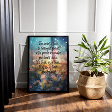 Load image into Gallery viewer, Alice in Wonderland Quote Print – Whimsical Floral Wall Art