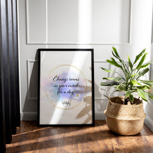 Load image into Gallery viewer, Hafiz Quote Print "Change Rooms in Your Mind for a Day"