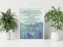 Load image into Gallery viewer, Turning People Into Trees – Ram Dass Quote Print