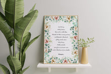 Load image into Gallery viewer, Hail Mary Prayer Print "Hail Mary Full of Grace" Catholic Prayer Wall Art