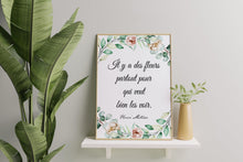 Load image into Gallery viewer, Henri Matisse Quote Wall Art "Il y a des fleurs partout pour qui veut bien les voir."