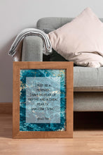 Load image into Gallery viewer, I Must Be a Mermaid Print – Anaïs Nin Quote on Teal and Gold Marble