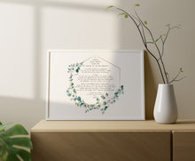 Load image into Gallery viewer, I Carry Your Heart With Me Poem Print – E.E. Cummings Love Poem with Eucalyptus