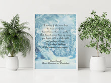 Load image into Gallery viewer, Alice's Adventures in Wonderland "I Wonder If the Snow Loves the Trees" – Lewis Carroll Quote Print