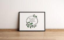 Load image into Gallery viewer, Mary Oliver Quote Print – "...Your one wild and precious life?”