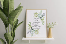 Load image into Gallery viewer, Let Her Sleep for When She Wakes She Will Move Mountains Print - Girl's Bedroom Wall Art