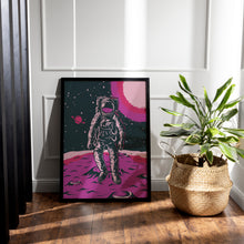 Load image into Gallery viewer, Retro Astronaut Print – Vintage Space Explorer Illustration