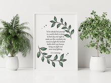 Load image into Gallery viewer, Be Yourself Quote Print by E E Cummings
