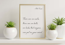 Load image into Gallery viewer, Otto Frank Freedom of the Mind Quote Wall Art