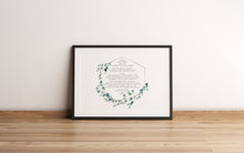 Load image into Gallery viewer, I Carry Your Heart With Me Poem Print – E.E. Cummings Love Poem with Eucalyptus