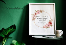 Load image into Gallery viewer, Never Underestimate the Power of a Girl With a Book – Ruth Bader Ginsburg Quote Print