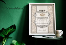 Load image into Gallery viewer, Mahatma Gandhi Quote Print - Your Beliefs Become Your Thoughts