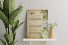 Load image into Gallery viewer, Maybe Love Poem Print - Wedding Reading - 1st Anniversary Gift