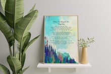 Load image into Gallery viewer, When I am Among the Trees By Mary Oliver Poetry Wall Art