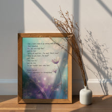 Load image into Gallery viewer, Alice in Wonderland Quote Print – “We’re All Mad Here” | Lewis Carroll